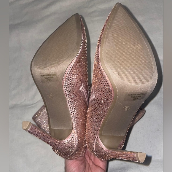 NEW WILD DIVA RHINESTONE HIGH HEEL OVER THE KNEE SOCK BOOT SIZE 8 - Picture 5 of 5